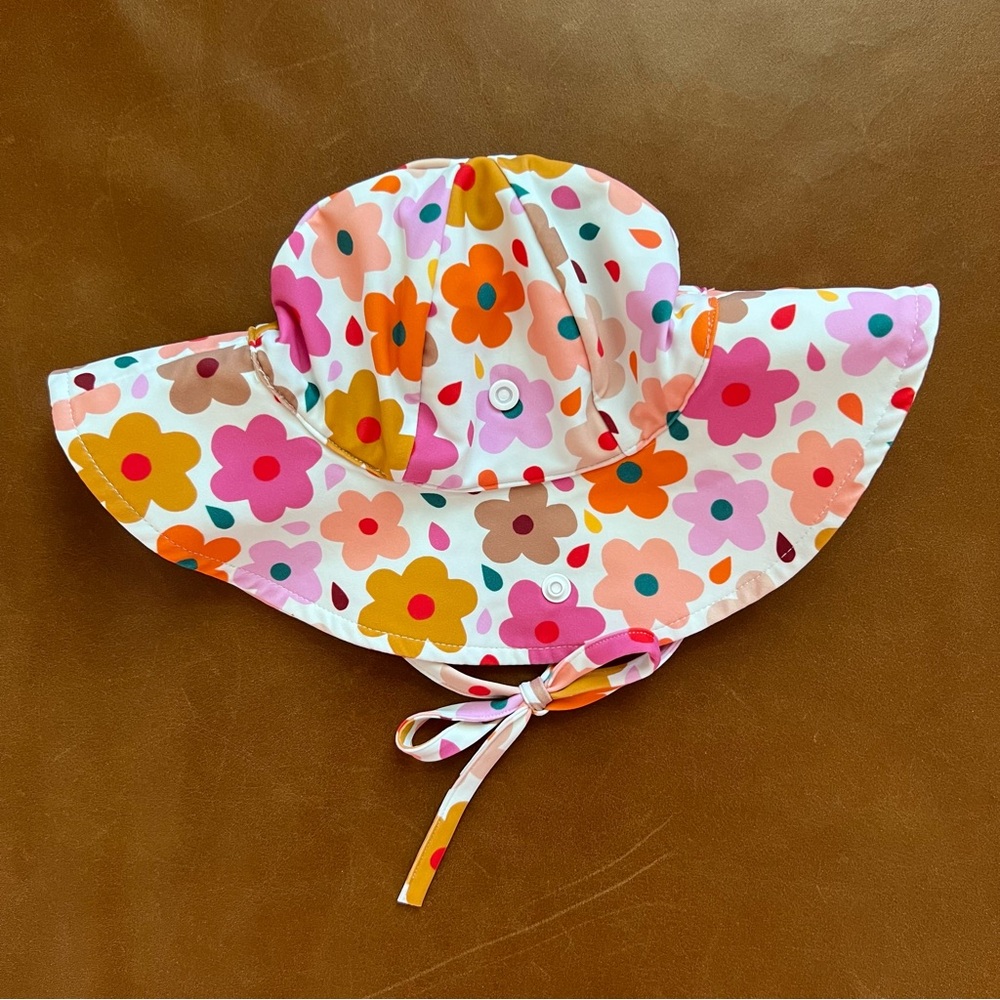 MAISON ME Baby Floral Swim Hat, 6-12mo